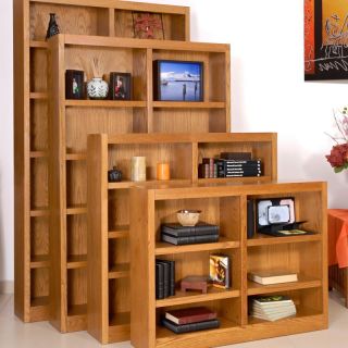Concepts in Wood Double Wide Wood Veneer Bookcase   Red Oak   MI4836 D