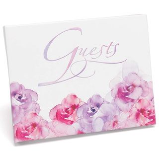 Watercolor Flowers Guest Book
