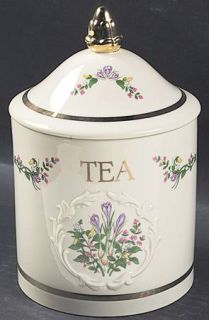Lenox China Spice Garden (Giftware) Tea Canister & Lid, Fine China Dinnerware  