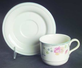 Lenox China Country Cottage Courtyard Flat Cup & Saucer Set, Fine China Dinnerwa