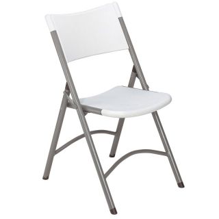 National Public Seating Lightweight Blow Molded Folding Chair   4 Pack Blue  