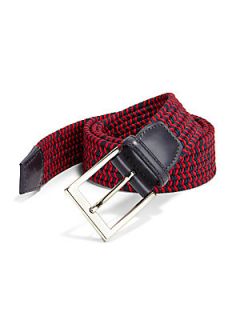  Collection Two Toned Elastic & Leather Belt