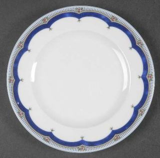 Haviland Louisiane Bread & Butter Plate, Fine China Dinnerware   Scalloped Cobal