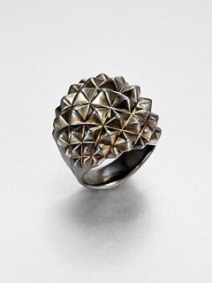 Stephen Webster Sterling Silver Studded Dome Ring   Silver