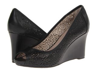 Rockport Seven to 7 Laser Peep Toe Wedge Womens Wedge Shoes (Black)