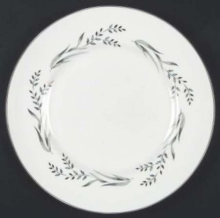 Royal Doulton Spring Zephyr Dinner Plate, Fine China Dinnerware   Green And Gold