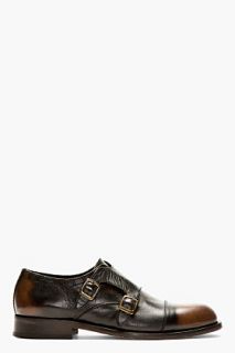 H By Hudson Black Monk Strap Marshall Shoes