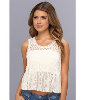 Free People Varsity Peplum Womens Blouse (White)