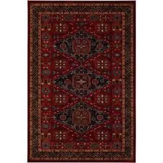 Old World Classics Kashkai Burgundy Rug (66 X 910) (100 percent New Zealand semi worsted woolContains latex YesPile height 0.28 inchesStyle IndoorPrimary color BurgundySecondary colors Antique cream, black, burnished rust, navy and sagePattern Flora