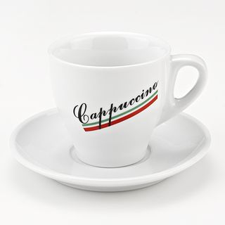 Italian Cappuccino 8 piece Porcelain Mug And Saucer Set