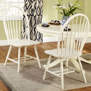 Alexa Antique White Dining Chairs (set Of 2)