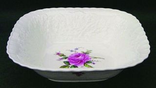 Spode Bridal Rose (No Gold Trim) 9 Square Vegetable Bowl, Fine China Dinnerware
