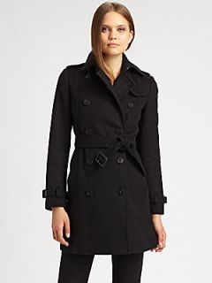 Burberry London Buckingham Wool/Cashmere Trenchcoat   Black