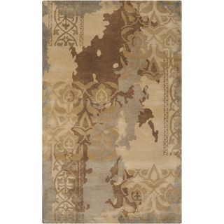 Hand tufted Sonoma Grey Abstract Floral Wool Rug (33 X 53)