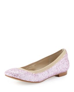 Amira Glitter Flat Shoe, Pink