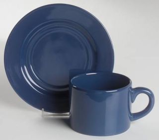 Alacarte Nautical Blue Flat Cup & Saucer Set, Fine China Dinnerware   Home Colle
