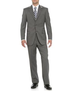 Two Piece Suit, Charcoal Stripe