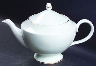 Wedgwood Signet Gold Teapot & Lid, Fine China Dinnerware   White Background, Gol