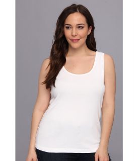 TWO by Vince Camuto Plus Size Ribbed Tank Womens Sleeveless (White)