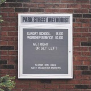 Ghent Illuminated Changeable Letterboard  (2 door) Illuminated Changeable Let