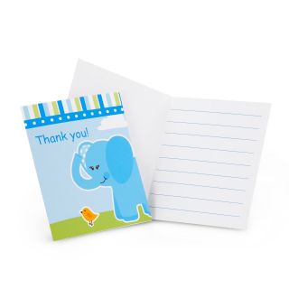 Blue Elephants Thank You Notes