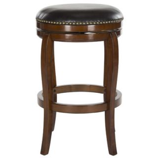 Safavieh Nuncio 29 Swivel Bar Stool FOX7006 Seat Color Brown, Finish Walnut