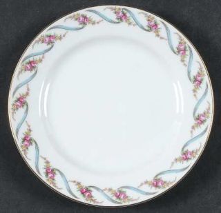 Noritake Maywood Bread & Butter Plate, Fine China Dinnerware   Roses, Blue Ribbo