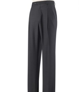 Signature Tailored Fit Box Check Pleated Trousers JoS. A. Bank