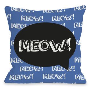 Meow Talk Bubble Throw Pillow (18 inches high x 18 inches wideFill materials 100 percent polyester fillCare instructions Spot treatment with damp clothThe digital images we display have the most accurate color possible. However, due to differences in co