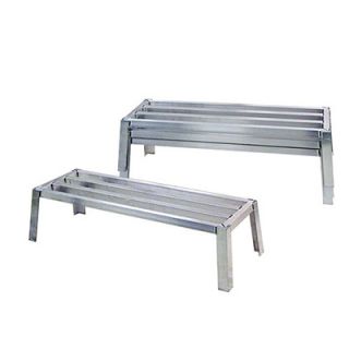 New Age 1 Tier Square Bar Stacking Dunnage Rack w/ 2700 lb Capacity 12x18x48 in Aluminum