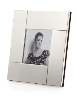 Contemporary Mirrored Silver Plate Wood Back Frame