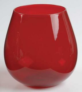 Artland Crystal Midnight Rouge Stemless Wine   All Red,Plain,No Trim