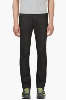 Nudie Jeans Black Organic Back To Back Thin Finn Jeans