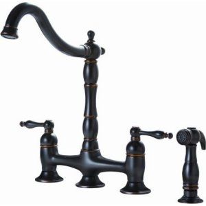 Premier Faucets 110702 Charlestown Two Handle Bridge Style Kitchen Faucet with M