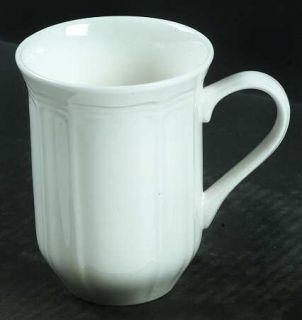 Mikasa Antique White Cappuccino Mug, Fine China Dinnerware   All White, Scallope