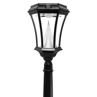 Gama Sonic GS94L Solar Post Light, 42 High Victorian Lamp Black