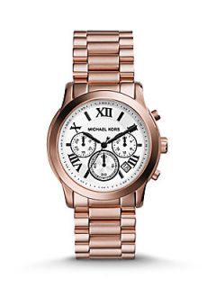 Michael Kors Cooper Rose Goldtone Stainless Steel Chronograph Bracelet Watch   R