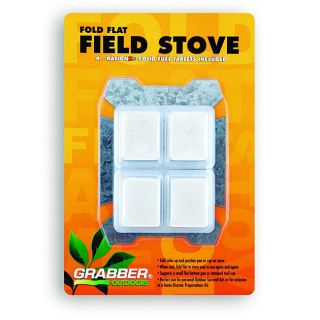 Compact Fold Flat Field Stove W/ 4 Fuel Tabs
