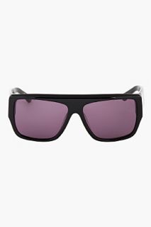 Ksubi Black Flat Top Skat Sunglasses