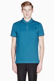 Mcq Alexander Mcqueen Deep Teal Logo Polo