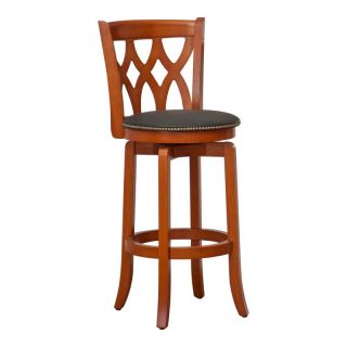 Boraam Cathedral 29 in. Swivel Bar Stool   Light Cherry Multicolor   40229