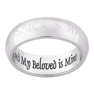 Personalized My Beloved Engraved Message Stainless Steel Band   9