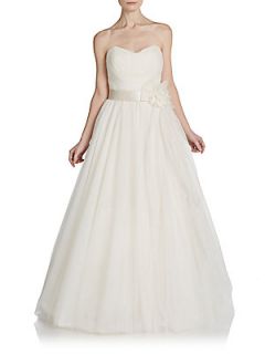 Charlotte Strapless Tulle Bridal Gown   Ivory