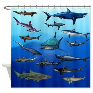  Shark Gathering Shower Curtain  Use code FREECART at Checkout