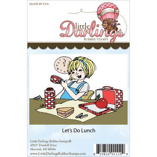 Little Darlings Unmounted Rubber Stamp lets Do Lunch