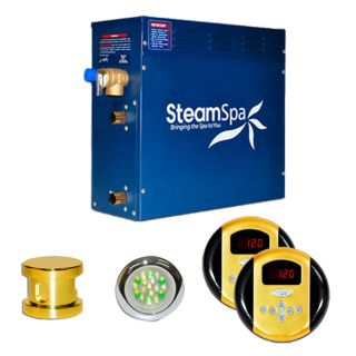 SteamSpa RY900GD Royal 9kw Steam Generator Package in Polished Brass