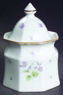 Christopher Stuart Gracious Sugar Bowl & Lid, Fine China Dinnerware   Violets, B