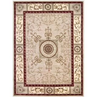 Nourison Hand tufted Versailles Palace Beige/red Rug (76 X 96)