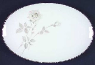 Noritake Melrose (Platinum Trim, Coupe) 12 Oval Serving Platter, Fine China Din