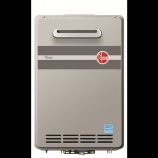 Rheem RTGH84XLN Tankless Water Heater, Natural Gas 157,000 BTU Max High Efficiency Condensing Direct Vent Outdoor, 8.4 GPM
